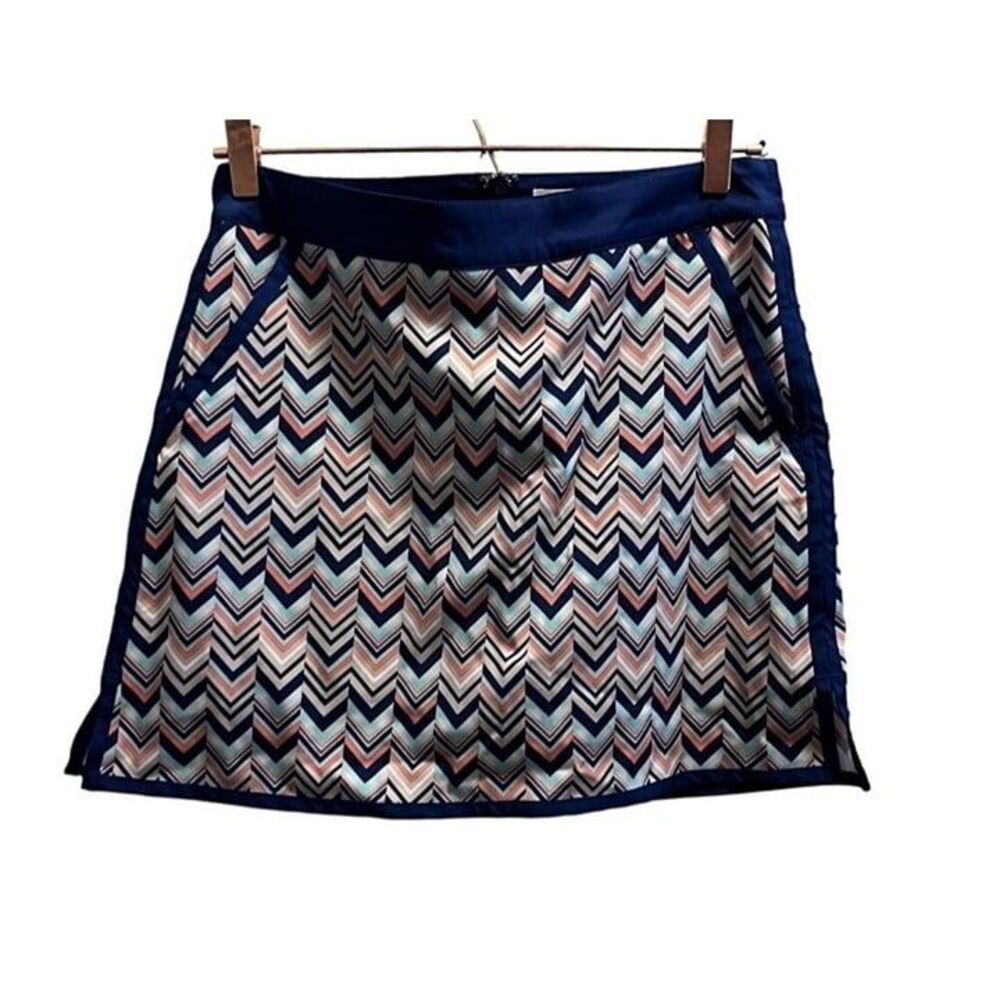 LADY HAGEN Womens Multicolor Chevron Print Skort  Size 4  Athletic Fit Polyester
